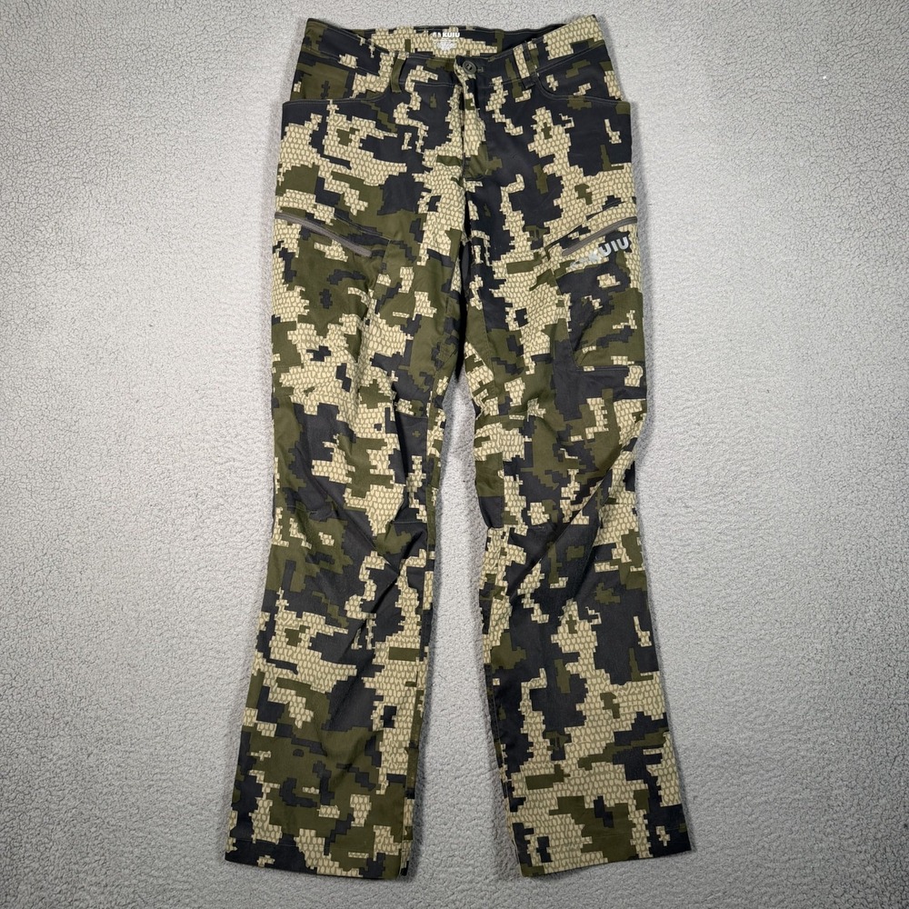 KUIU Pants Mens 32x33 Green Verde Camo Hunting Outdoor Gorpcore Slim Fit Pockets